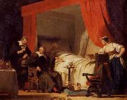 Alexandre-Evariste Fragonard, Cardinal Mazarin at the Deathbed of Eustache Le Sueur